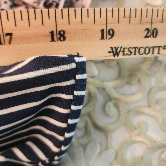 Old Navy Soft Jersey Knit Fit & Flare Midi Sundress Striped Large (12/14) Petite - Picture 7 of 15